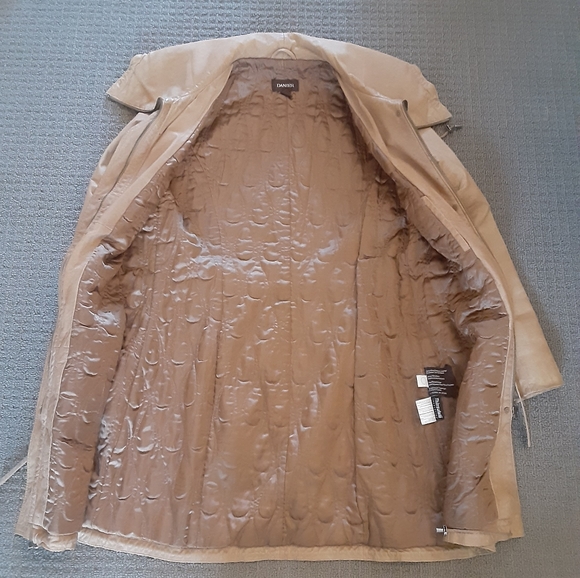 DANIER leather Camel Colour Coat- Women's Size Small - Picture 8 of 13